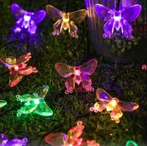 Instalatie incarcare solara, 5m, 50 LED fluturi Fairy, interior/exterior - Img 2