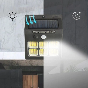 Lampa solara fixare pe perete, senzor de miscare, rezisenta la apa, 96 leduri - Img 6