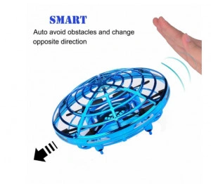 Mini drona OZN disc zburator interactiv cu senzori infrarosu lumina LED - Img 4