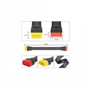 Prelungitor cablu adaptor, OBD2 16 Pin Mama la OBD 16 Pin Tata, 36cm, profesional, durabil - Img 3
