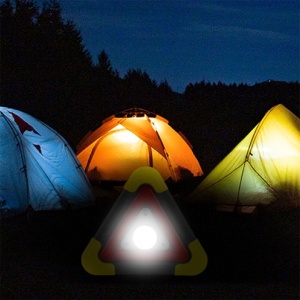 Proiector De Avarie HB-6608,500 Lumeni, COB, Power Bank USB Reincarcabil, Triunghi Reflectorizant Iluminat LED COB, Cu Incarcare Solara Sau Prin USB, Luminozitate Reglabila - Img 2