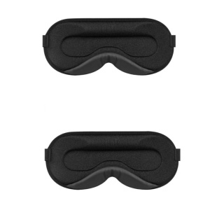 Set 2 masti pentru somn, 3D Premium, spuma cu memorie, ultra subtiri, 100% lumina blocata, Negru - Img 1