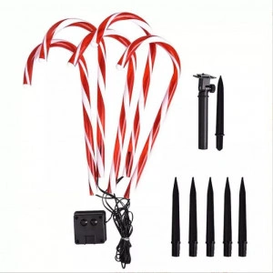 Set 5 decoratiuni luminoase solare pentru Craciun, Acadele, pentru exterior, incarcare solara, 40 cm - Img 3