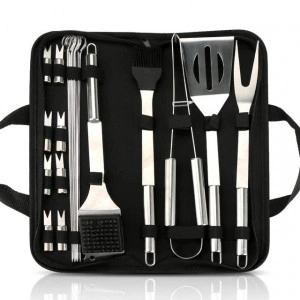 Set Accesorii Gratar Cu 20 De Piese, portofel