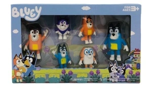 Set figurine Bluey family and friends