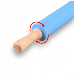 Sucitor silicon si manar din lemn, 38 cm - Img 3