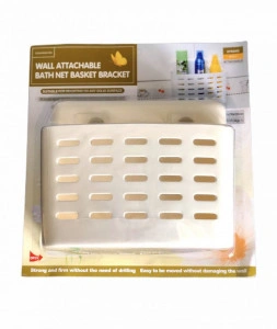 Suport de plastic cu ventuze pentru baie, 26x21x12 cm