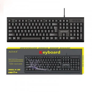 Tastatura cu fir, neagra, AOAS M-200 - Img 6