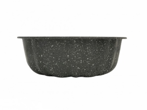 Tava panettone, chec, pasca, tarta sau paine, forma pentru copt Blusmart rotunda cu gaura, pentru tort si prajituri din metal, gri 27x8 cm - Img 2