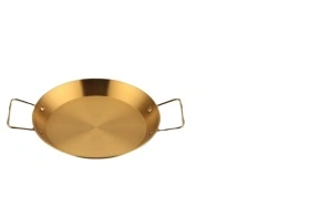 Tigaie mare cu 2 manere, inox, ideala pentru paella - Img 2