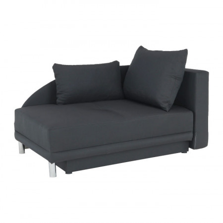 Canapea extensibilă, material textil gri-negru, dreapta, 149x80x90 cm - TP238800