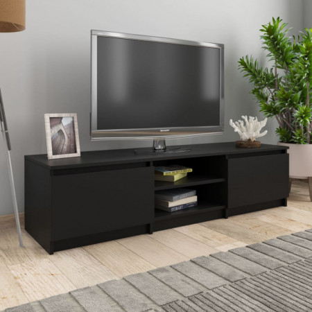 Comoda TV, negru, 140 x 40 x 35,5 cm, PAL - V800649V