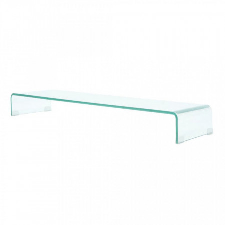 Comoda TV/Suport monitor, sticla transparenta, 100 x 30 x 13 cm - V244131V