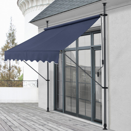 Copertina protectie solara, albastru inchis, 350 x 120 x 200-300 cm - P74654041