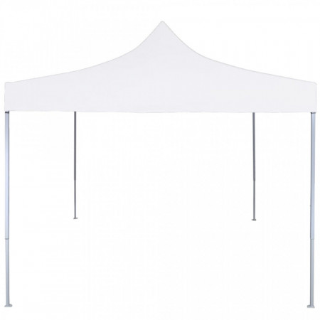 Cort de petrecere pliabil profesional, alb, 2 x 2 m, oțel - V48886V