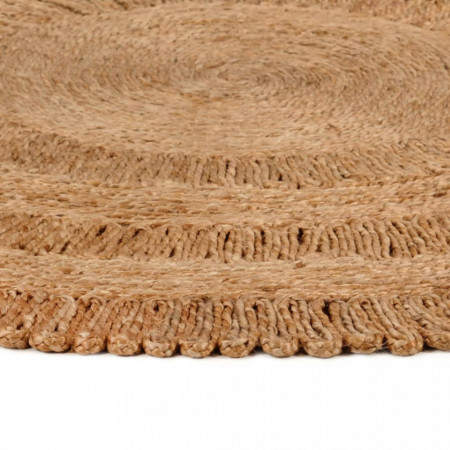 Covor împletit manual, 180 cm, iută, rotund - V344952V