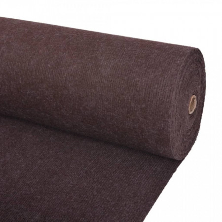 Covor pentru expozitii striat, maro, 1,6 x 20 m - V287676V