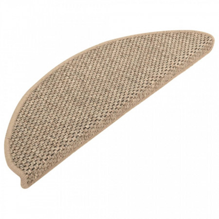 Covorașe scări autoadezive, 15 buc. bej închis, 65x25 cm, sisal - V326878V