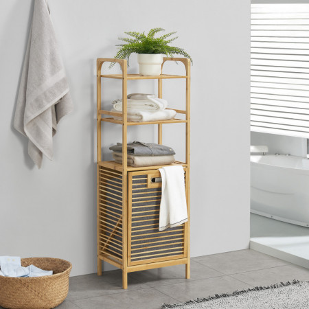 Dulap baie rufe murdare bambus cu sac colector detasabil - P79660573