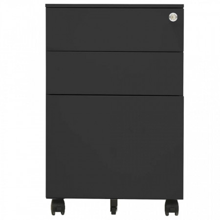 Dulap dosare mobil, antracit, 39x45x60 cm, oțel - V335981V
