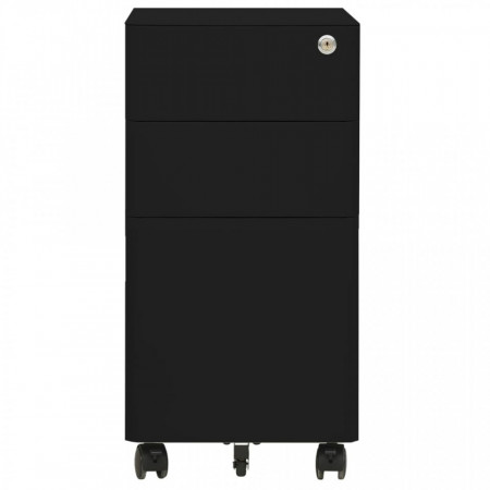 Dulap dosare mobil, negru, 30x45x59 cm, oțel - V335984V