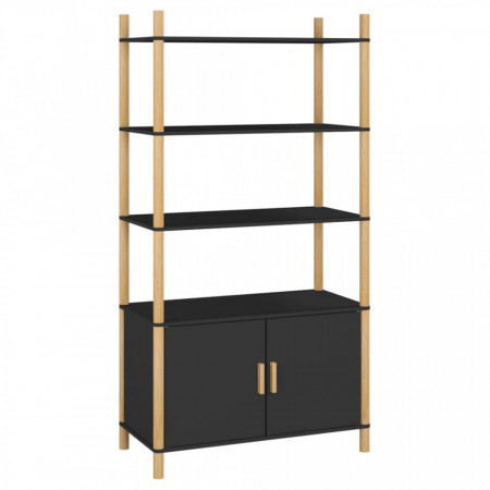 Dulap înalt, negru, 80x40x153 cm, lemn prelucrat - V345703V