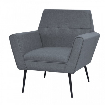 Fotoliu, gri deschis, otel si material textil - V245519V