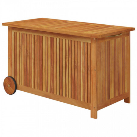 Ladă de depozitare de grădină cu roți, 90x50x58 cm, lemn acacia - V319711V