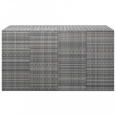 Ladă grădină pentru perne, gri, 194x100x103 cm, ratan PE - V317234V
