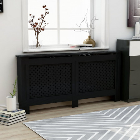 Masca pentru calorifer, negru, 172 x 19 x 81 cm, MDF - V288198V