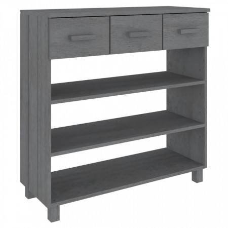 Măsuţă consolă, gri închis, 90x35x90 cm, lemn masiv de pin - V340466V