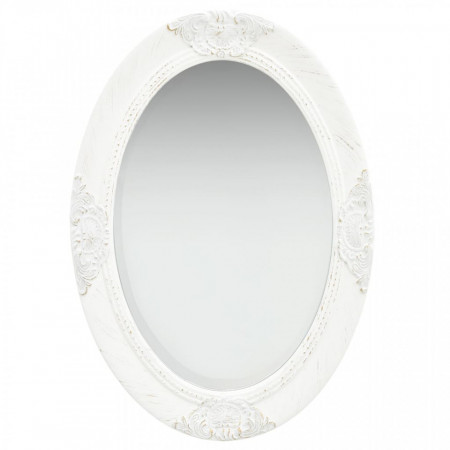 Oglinda de perete in stil baroc, alb, 50 x 70 cm - V320352V