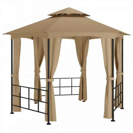 Pavilion cu pereți laterali, gri taupe, 3,1x2,7 m - V313932V