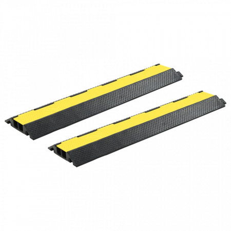 Rampe de protectie cabluri, 2 buc, 2 canale cauciuc, 101,5 cm - V3057526V