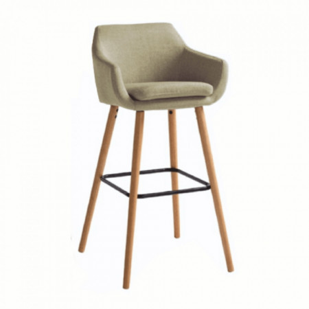Scaun bar, material textil bej/fag - TP204524