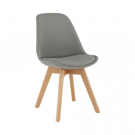 Scaun, material textil gri/lemn fag - TP206695
