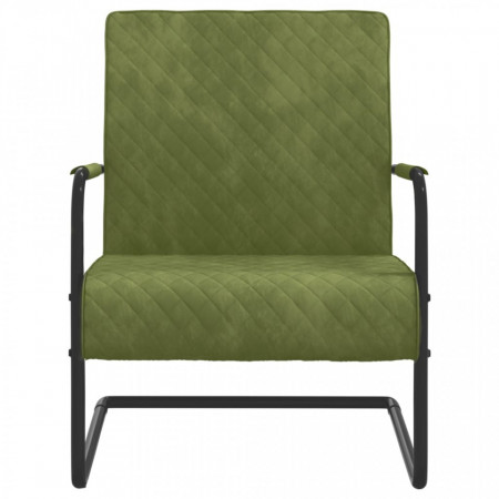 Scaun tip consolă, verde deschis, catifea - V325727V