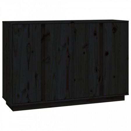 Servantă, negru, 120x35x80 cm, lemn masiv de pin - V814498V