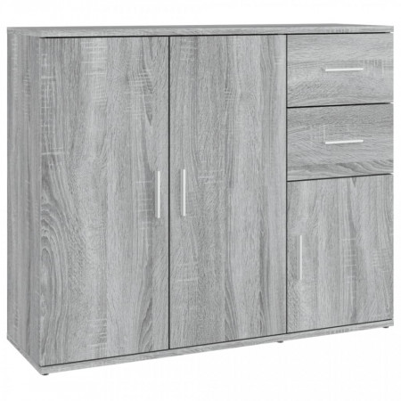 Servantă, sonoma gri, 91x29,5x75 cm, lemn prelucrat - V823275V