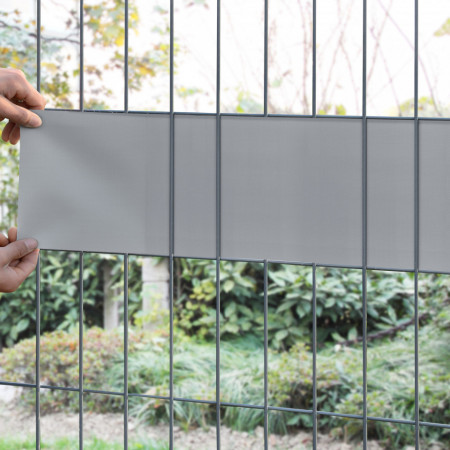 Set 4 bucati folie gard 140 m, PVC gri deschis mat (RAL 7040) - P79660029