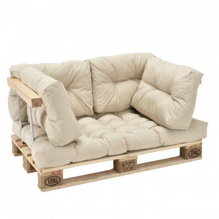 Set perne decorative mobilier paleti, 5 perne, bej - P52481189