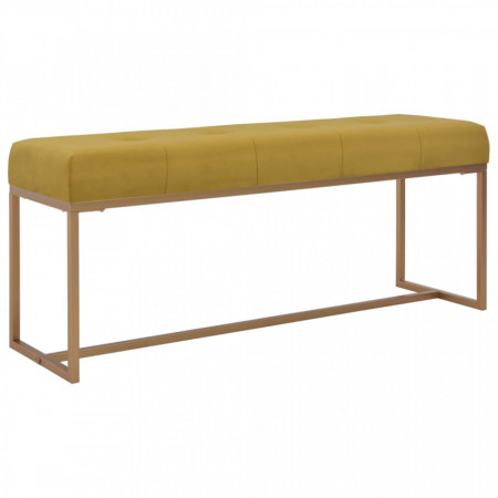 Banca, mustar, 120 cm, catifea - V247561V
