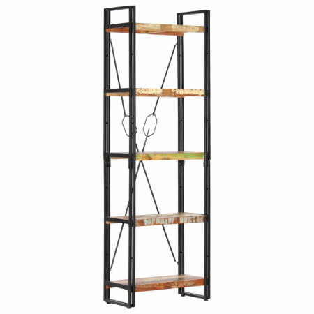 Biblioteca cu 5 rafturi, 60 x 30 x 180 cm, lemn masiv reciclat - V286585V