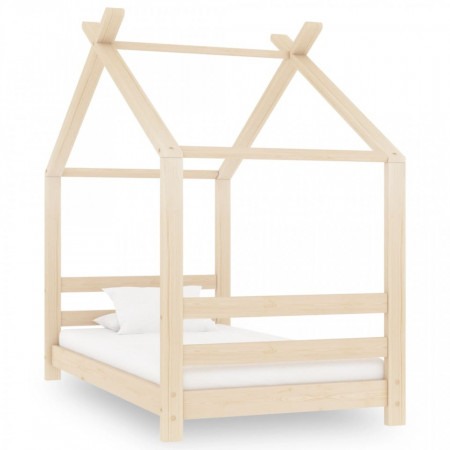 Cadru pat de copii, 70 x 140 cm, lemn masiv de pin - V289607V