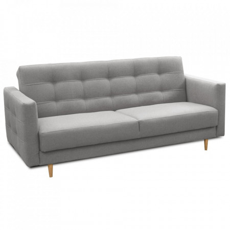 Canapea tapiţat 3 locuri, material textil gri, 207x92x94 cm - TP209301