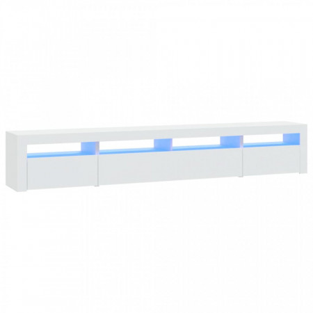 Comodă TV cu lumini LED, alb, 240x35x40 cm - V3152722V
