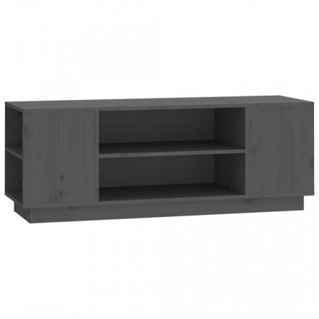 Comodă TV, gri, 110x35x40,5 cm, lemn masiv de pin - V814411V