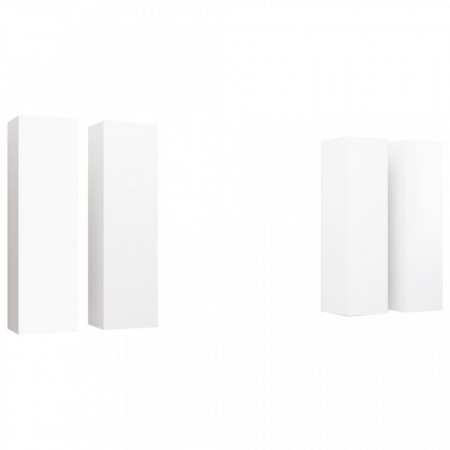 Comode TV, 4 buc., alb, 30,5x30x110 cm, lemn prelucrat - V3078742V
