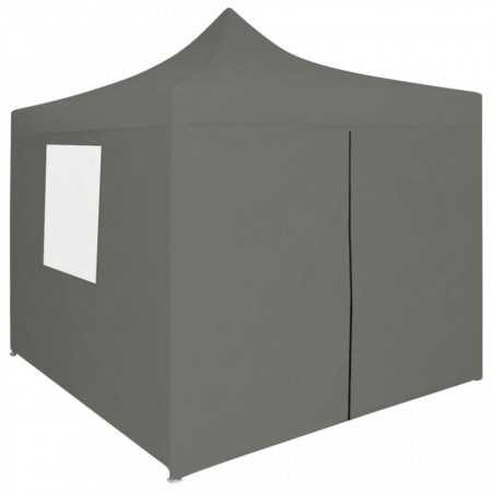 Cort de petrecere pliabil, 4 pereți laterali, antracit, 3 x 3 m - V44964V