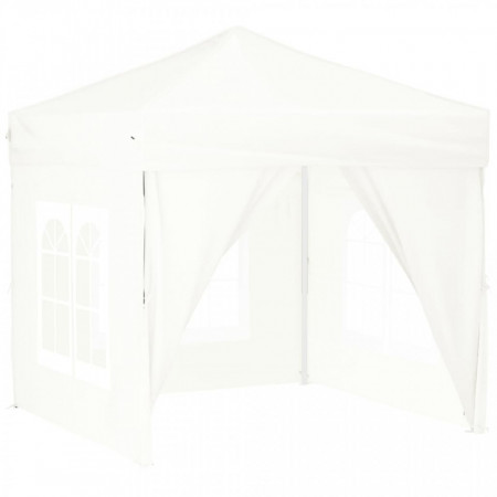 Cort pliabil pentru petrecere, cu pereți laterali, alb, 2x2 m - V93503V